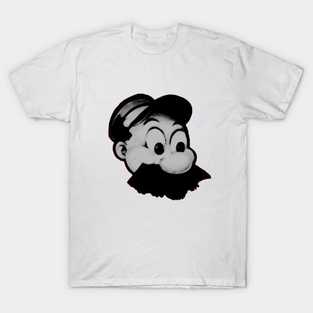 mustachioed man in a cap T-Shirt by Marccelus